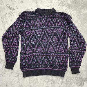 Vintage ALPS Fine Apparel Men’s Large Knit Sweater – Made in USA – Geometric